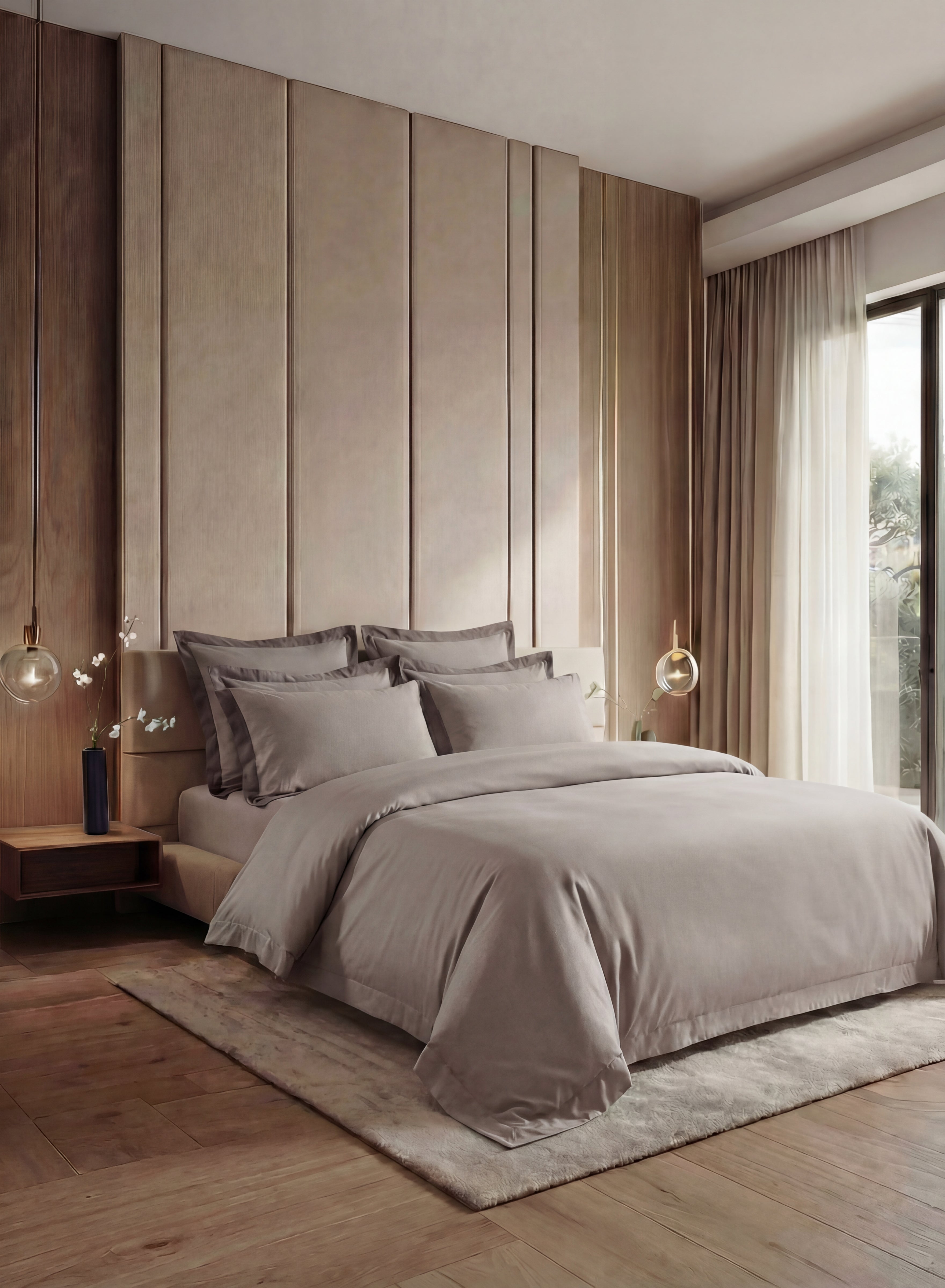 500TC Egyptian Cotton Taupe Duvet Cover Set