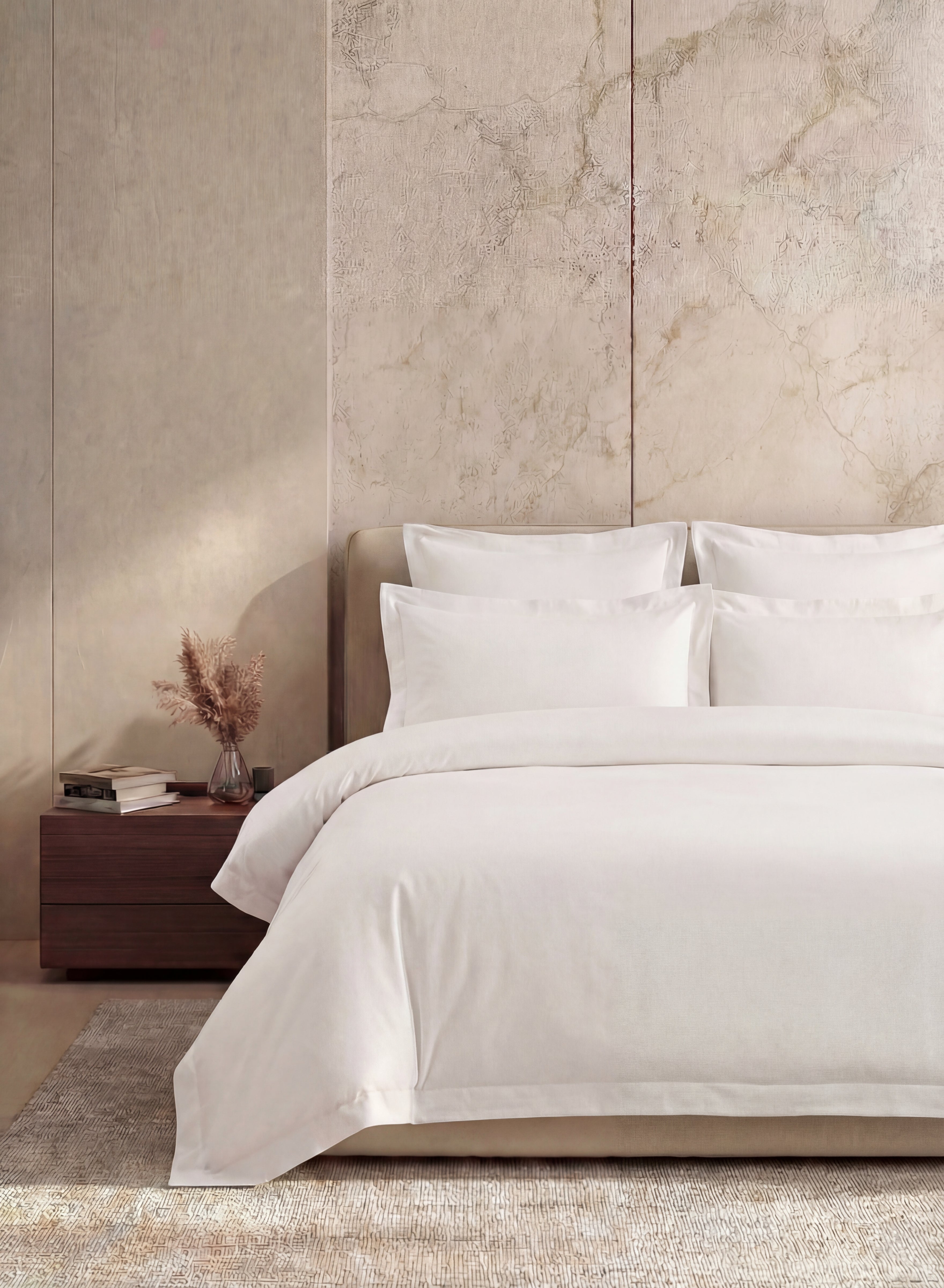 500TC Egyptian Cotton Ivory Duvet Cover Set