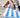 Amalfi Beach and Pool Towel White/Blue
